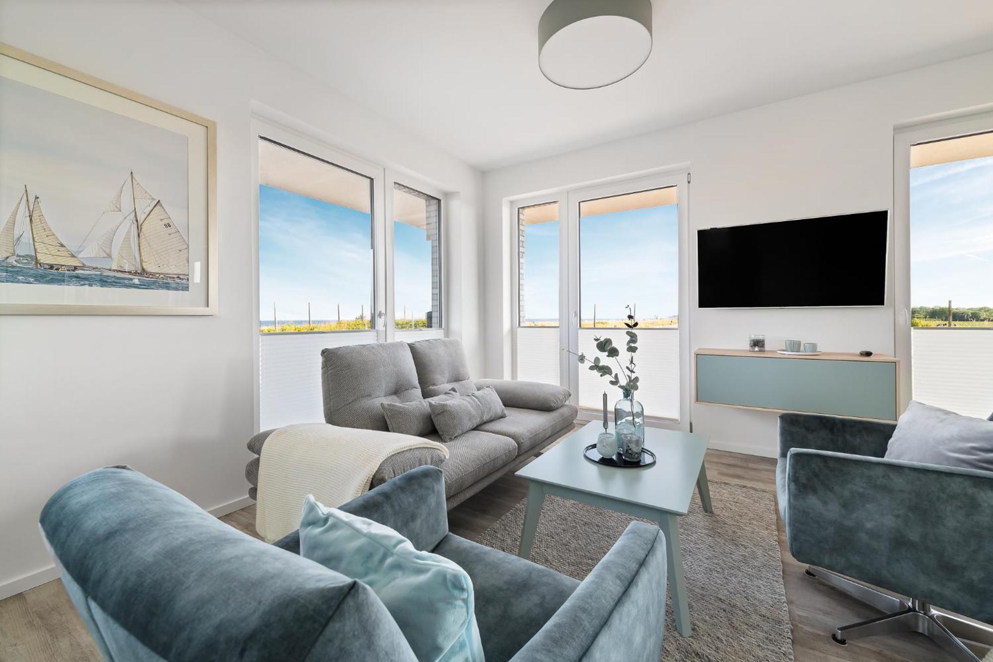 Beachterracefour- Eg, Meerblick, Terrasse, Kamin, Sauna Olpenitz Exteriér fotografie