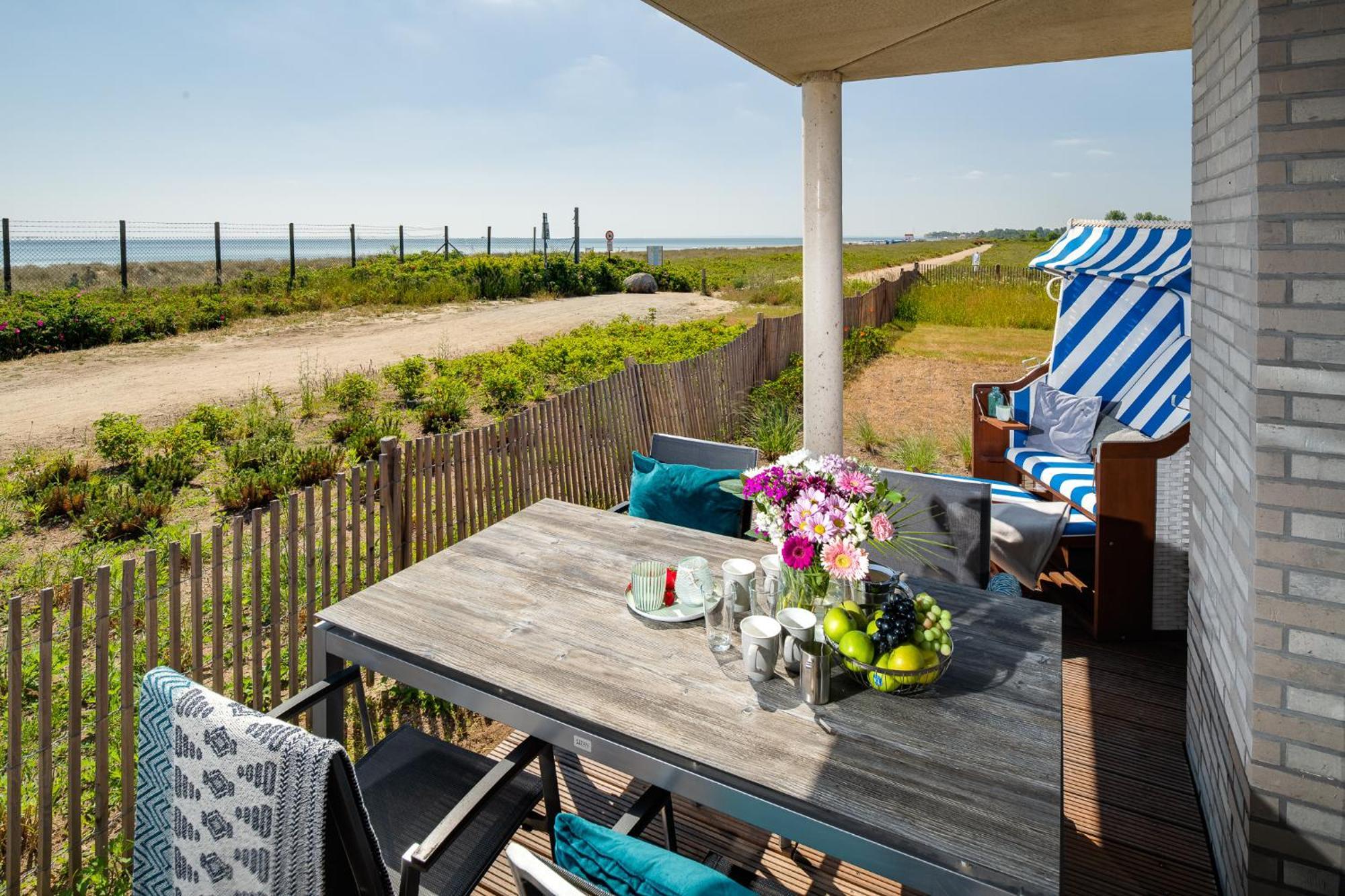 Beachterracefour- Eg, Meerblick, Terrasse, Kamin, Sauna Olpenitz Exteriér fotografie